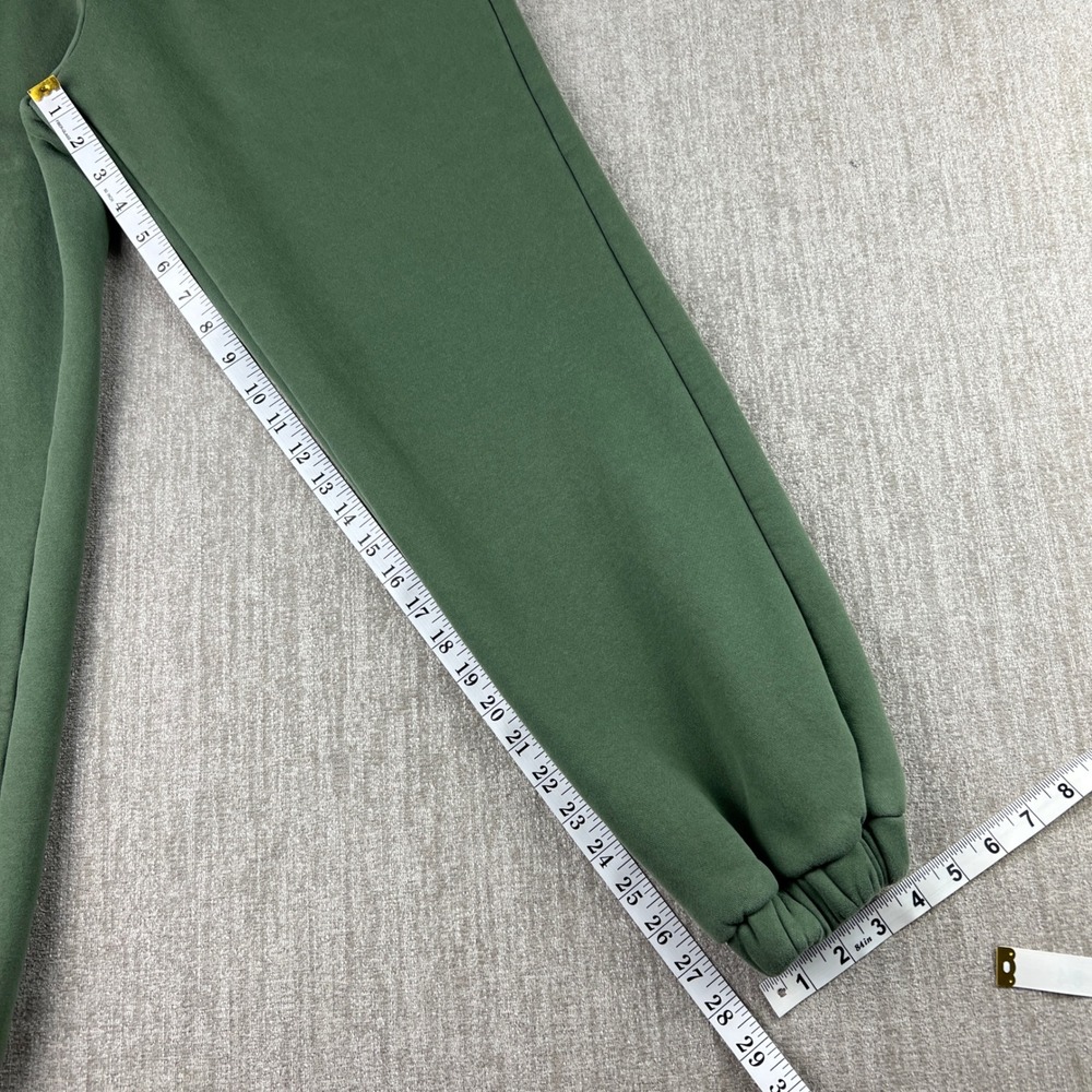 Comfrt Fleece Joggers Womens S Green Oversized Sweatpants Cozy Soft Loungewear - Picture 4 of 5